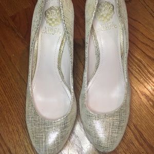 Vince Camuto Gold Zella Heel